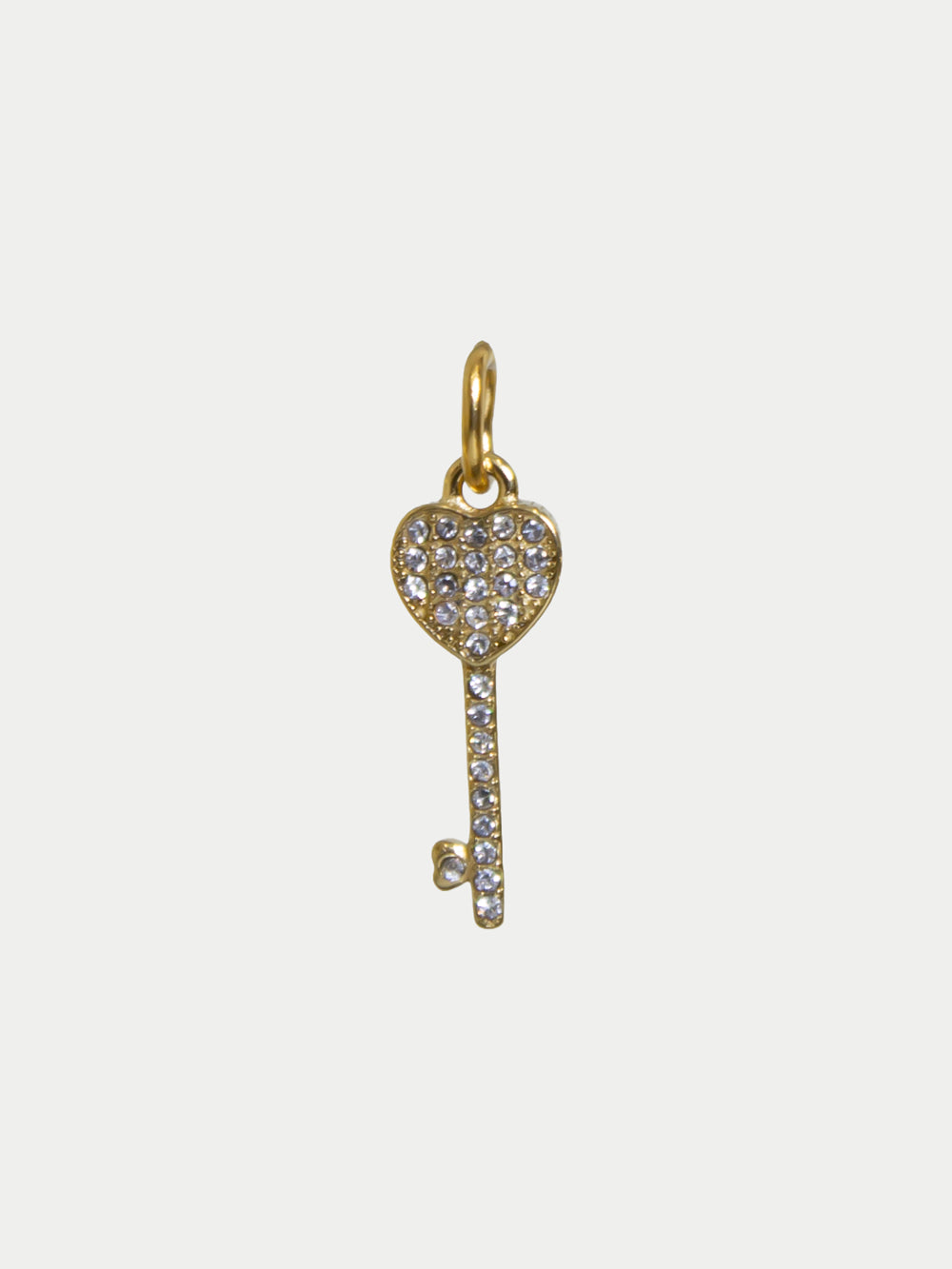 Charm Chiave del Cuore in acciaio inossidabile 316L