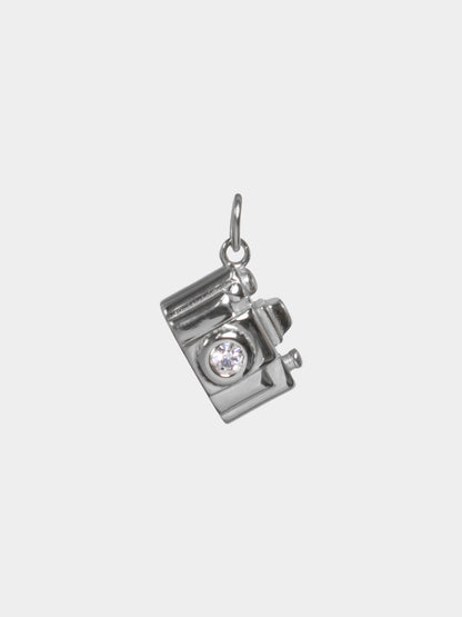 Charm Macchina fotografica in acciaio inossidabile 316L