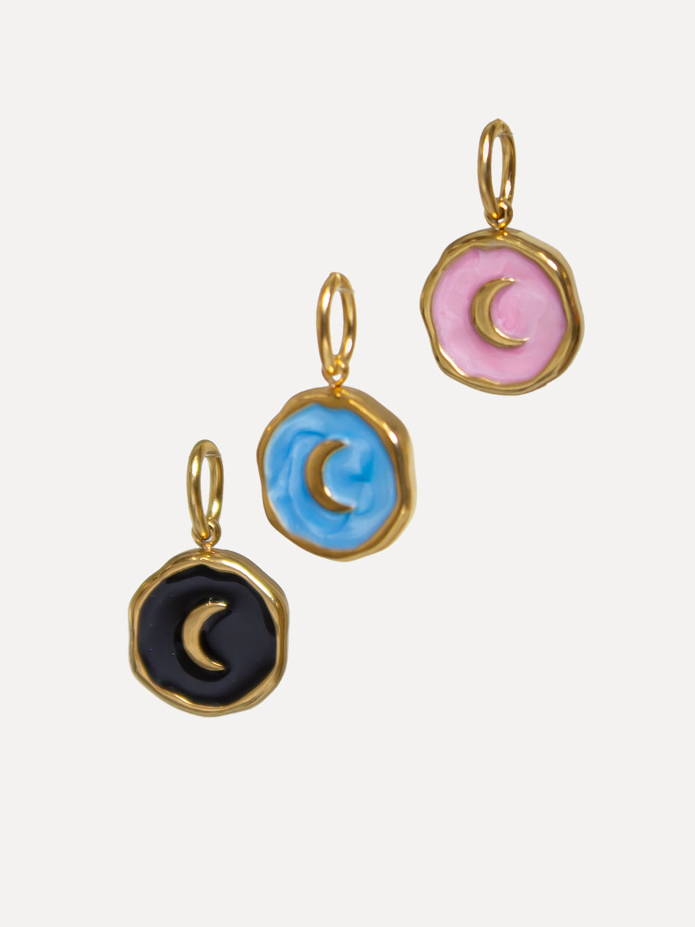 Charm Luna con smalto colorato